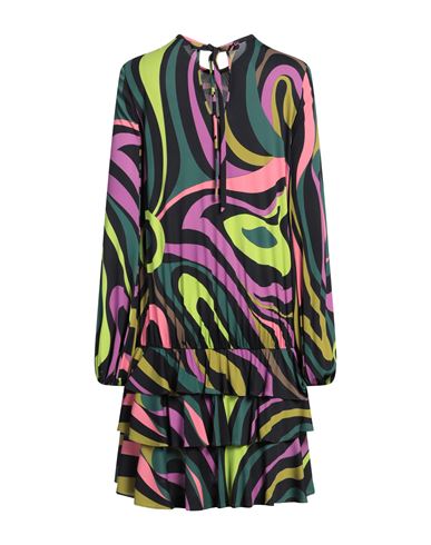 Pucci Woman Mini dress Black Size 12 Viscose, Silk