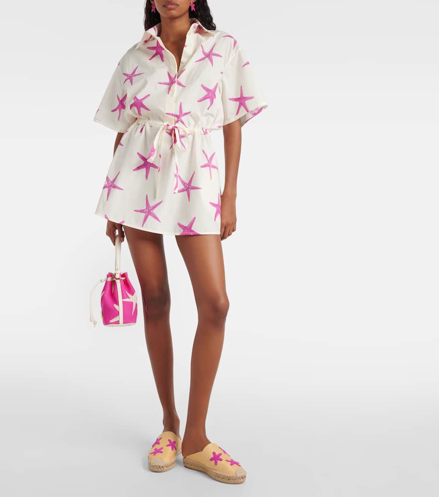 Printed cotton minidress