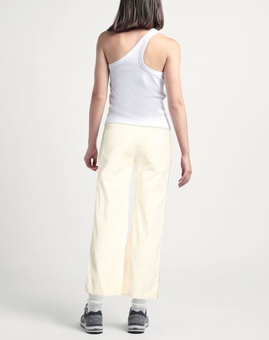 Woman Pants Ivory Size 10 Cotton, Elastane