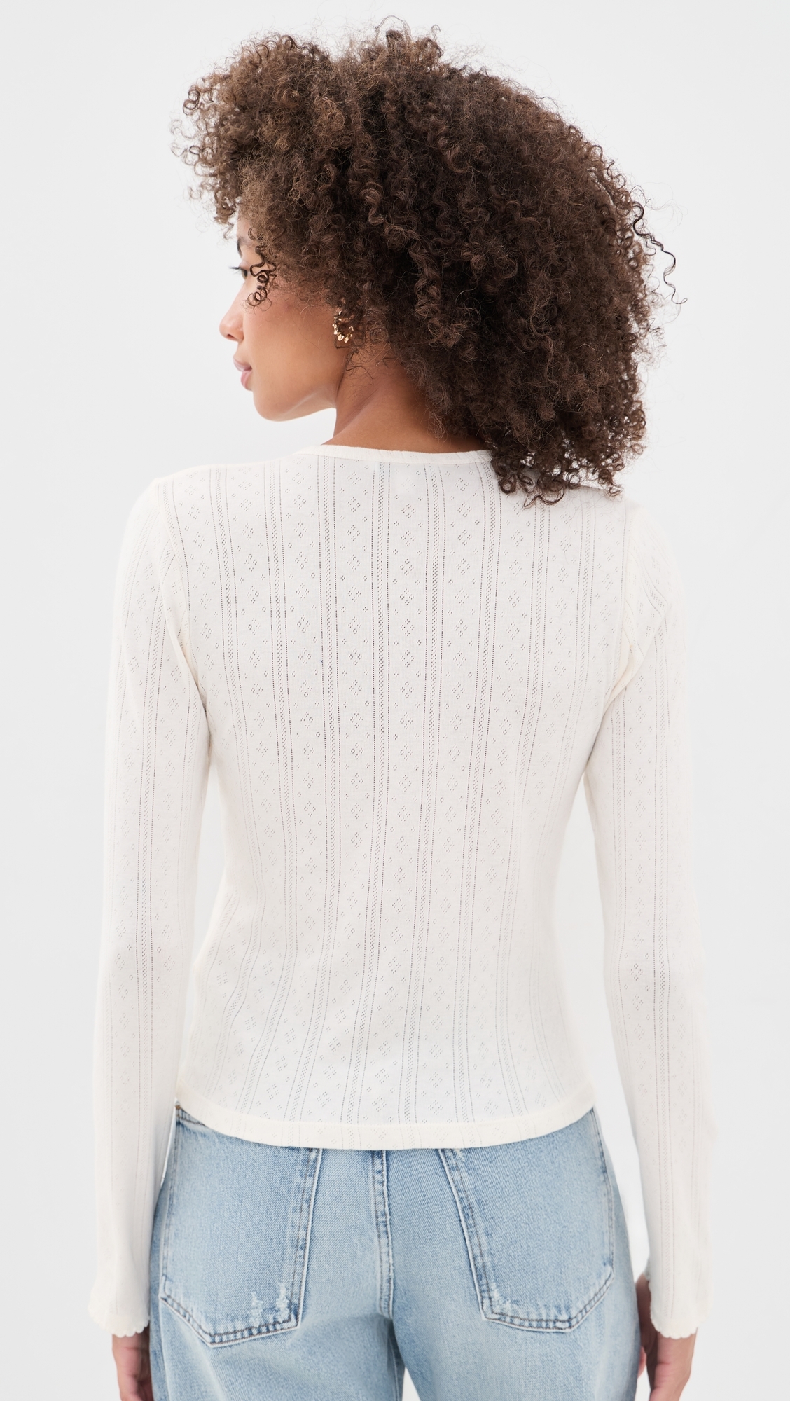 Stargazer Pointelle Cardigan Cloud Dancer