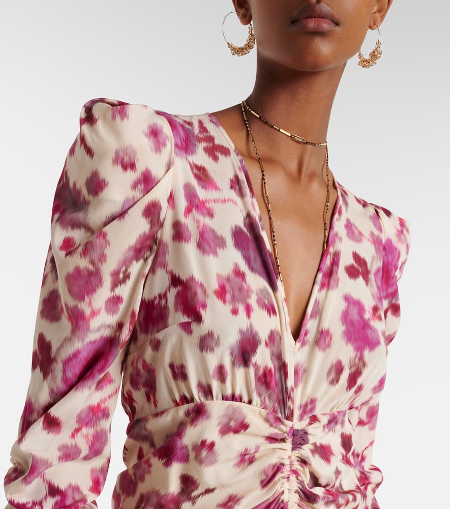 Albini floral silk-blend midi dress