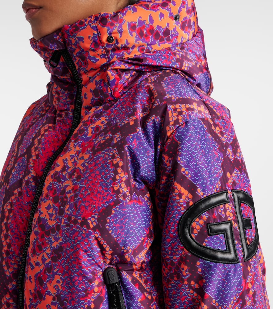 Lucinda animal-print down ski jacket