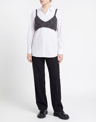 Woman Top Charcoal Size M Wool, Cashmere, Polyamide, Elastane
