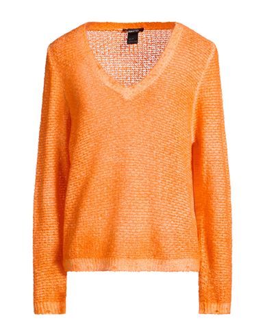 Woman Sweater Orange Size M Cotton, Linen, Polyamide, Elastane