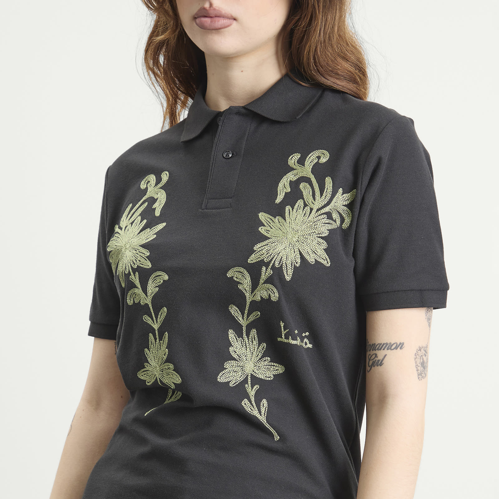 TOGA Embroidery Polo Shirt Black
