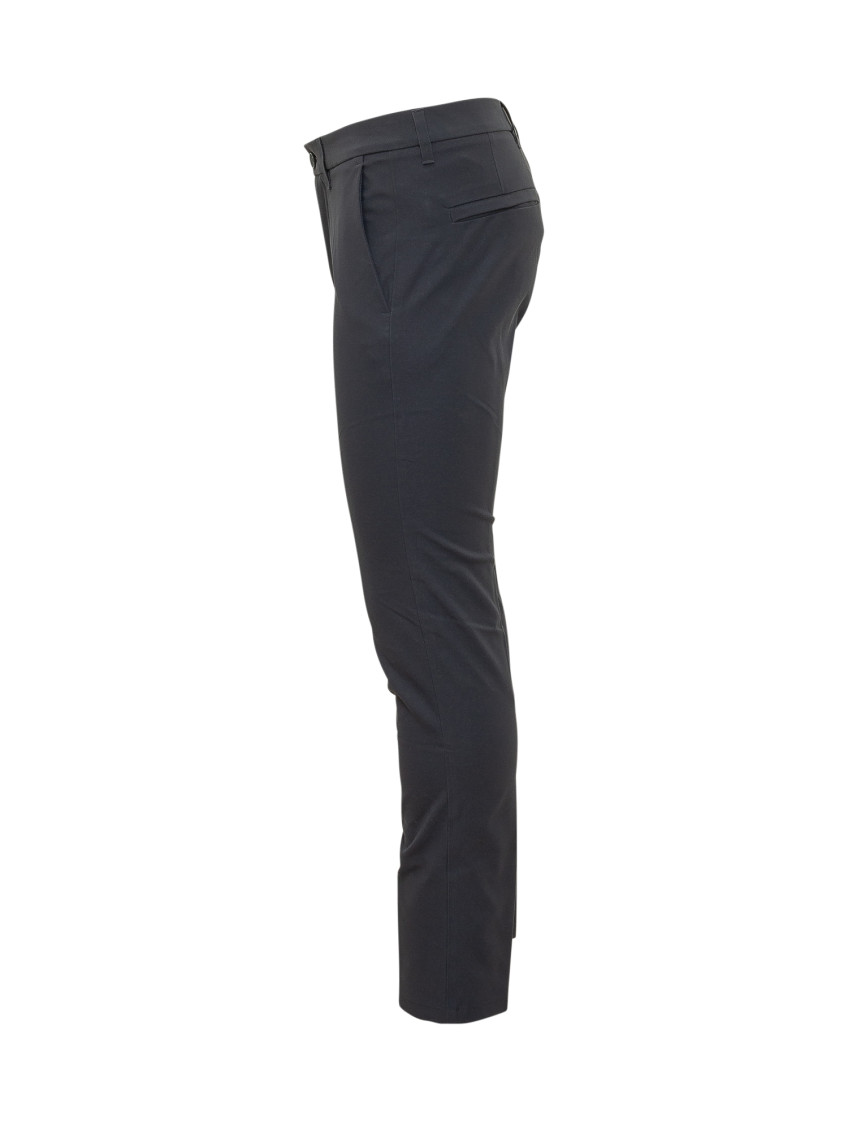 Blue Slim Flat Front Pants