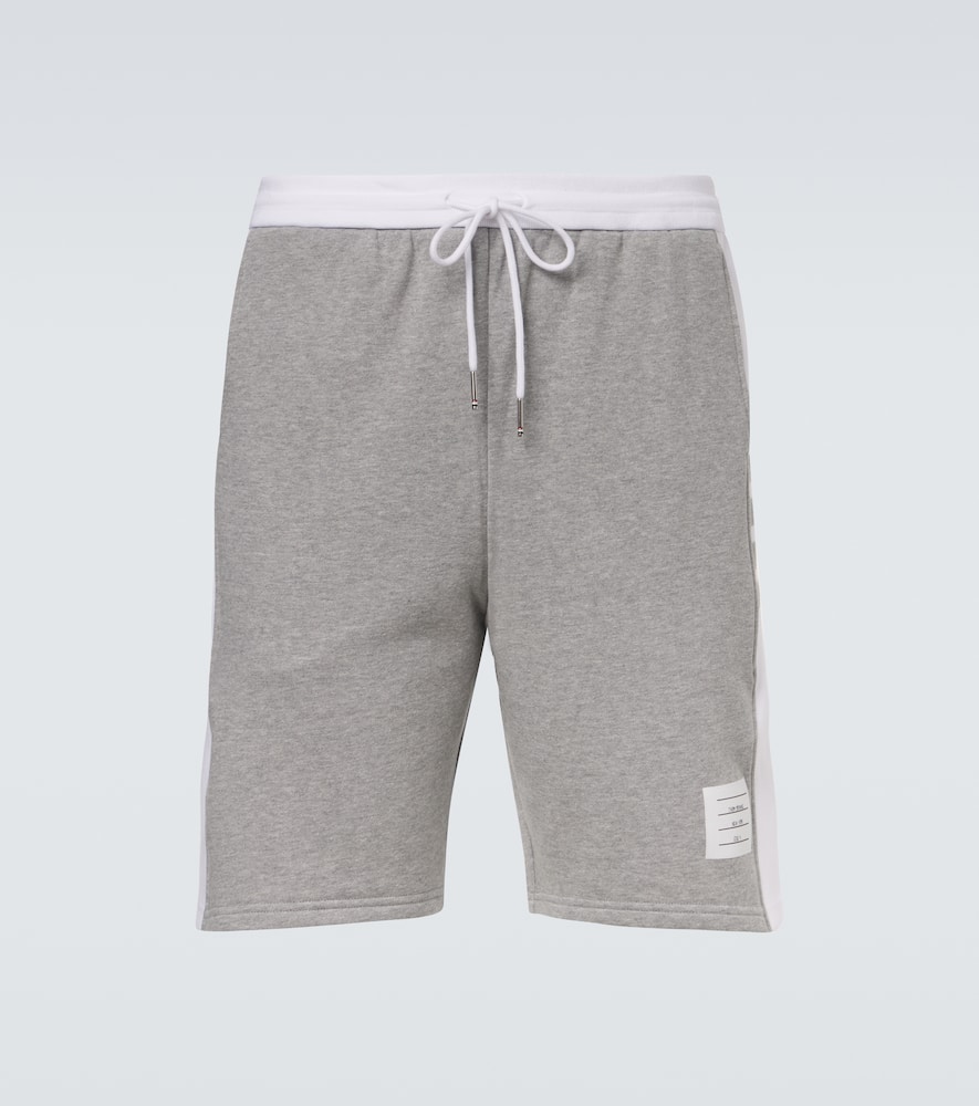4-Bar cotton jersey shorts
