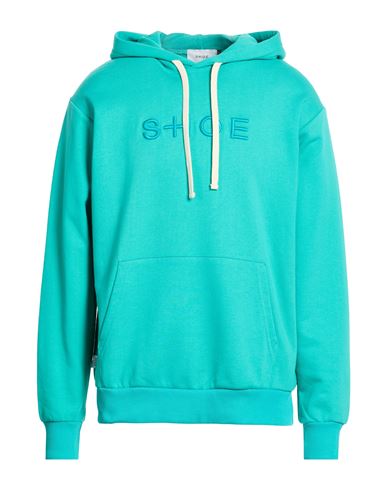 Man Sweatshirt Turquoise Size S Cotton