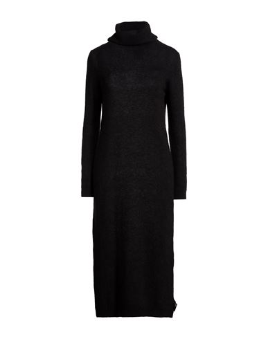 Woman Midi dress Black Size 1 Alpaca wool, Polyamide, Wool