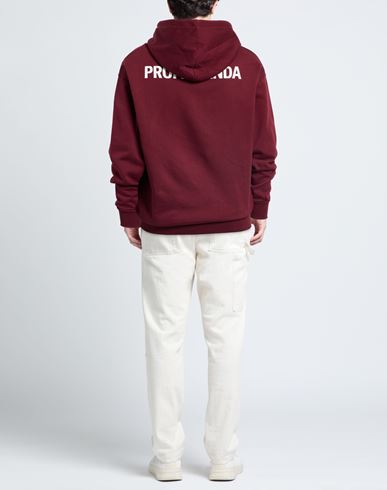 Man Sweatshirt Burgundy Size L Cotton
