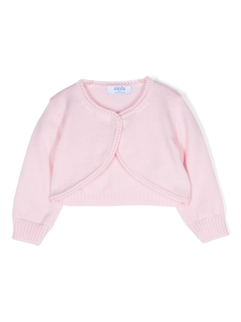Long-sleeve wool cardigan - Pink