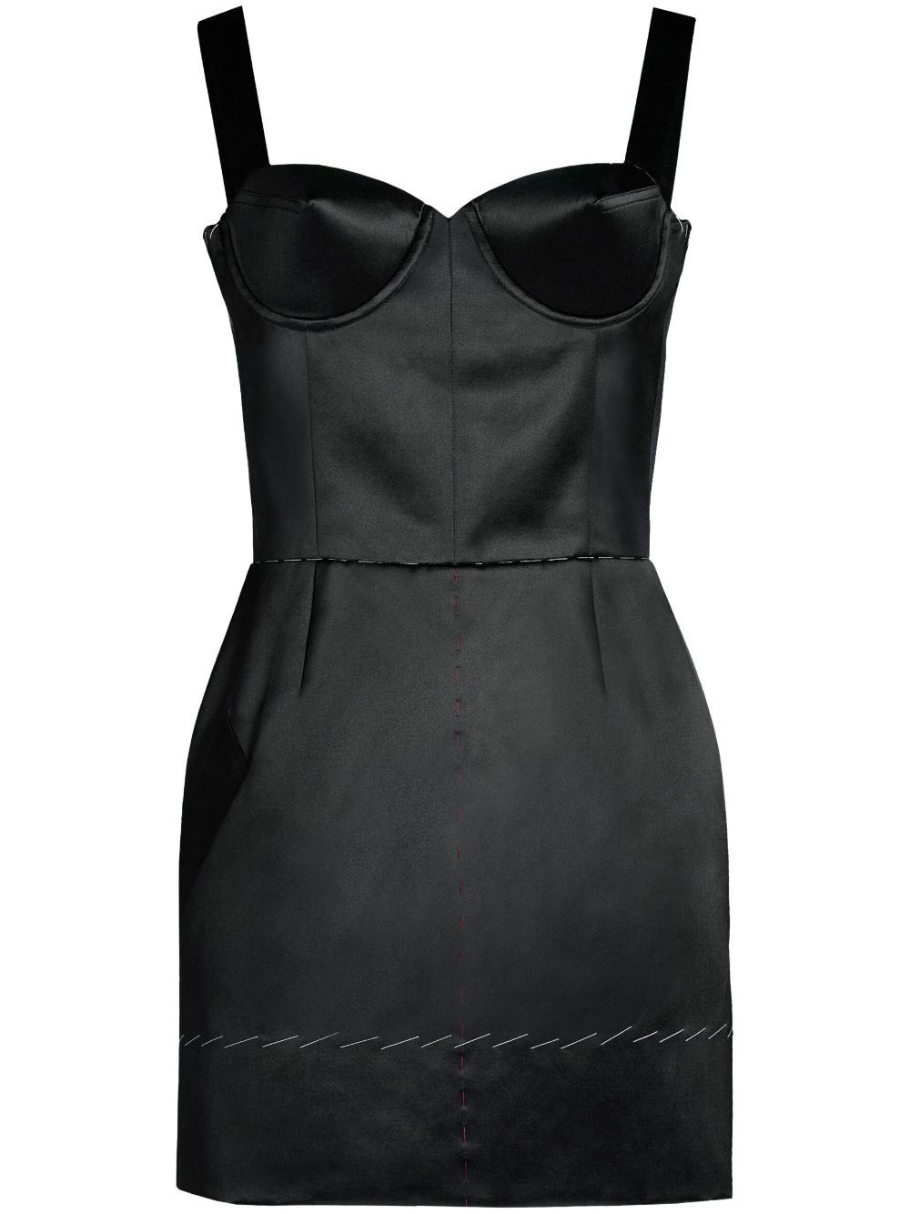 Bustier-style mini dress - Black