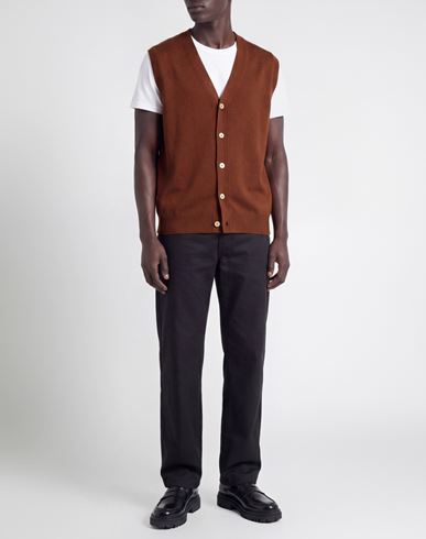 Man Cardigan Black Size 40 Merino Wool