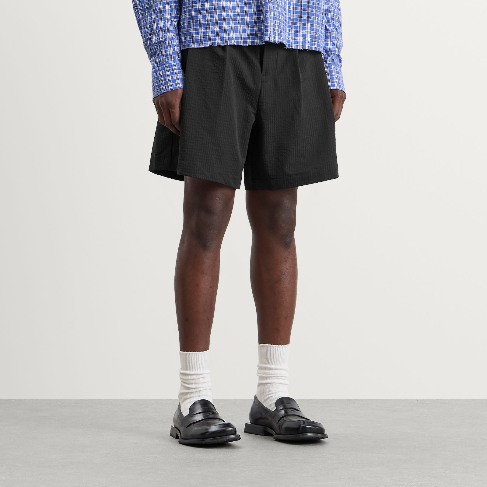 Men's Textured Shorts Black