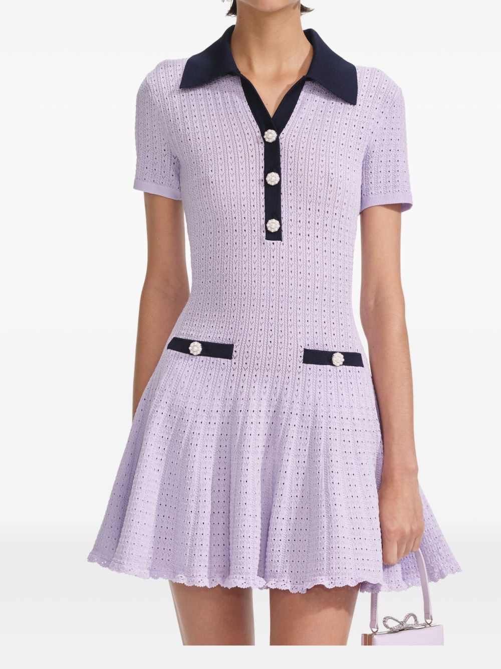 Knitted dress - Purple