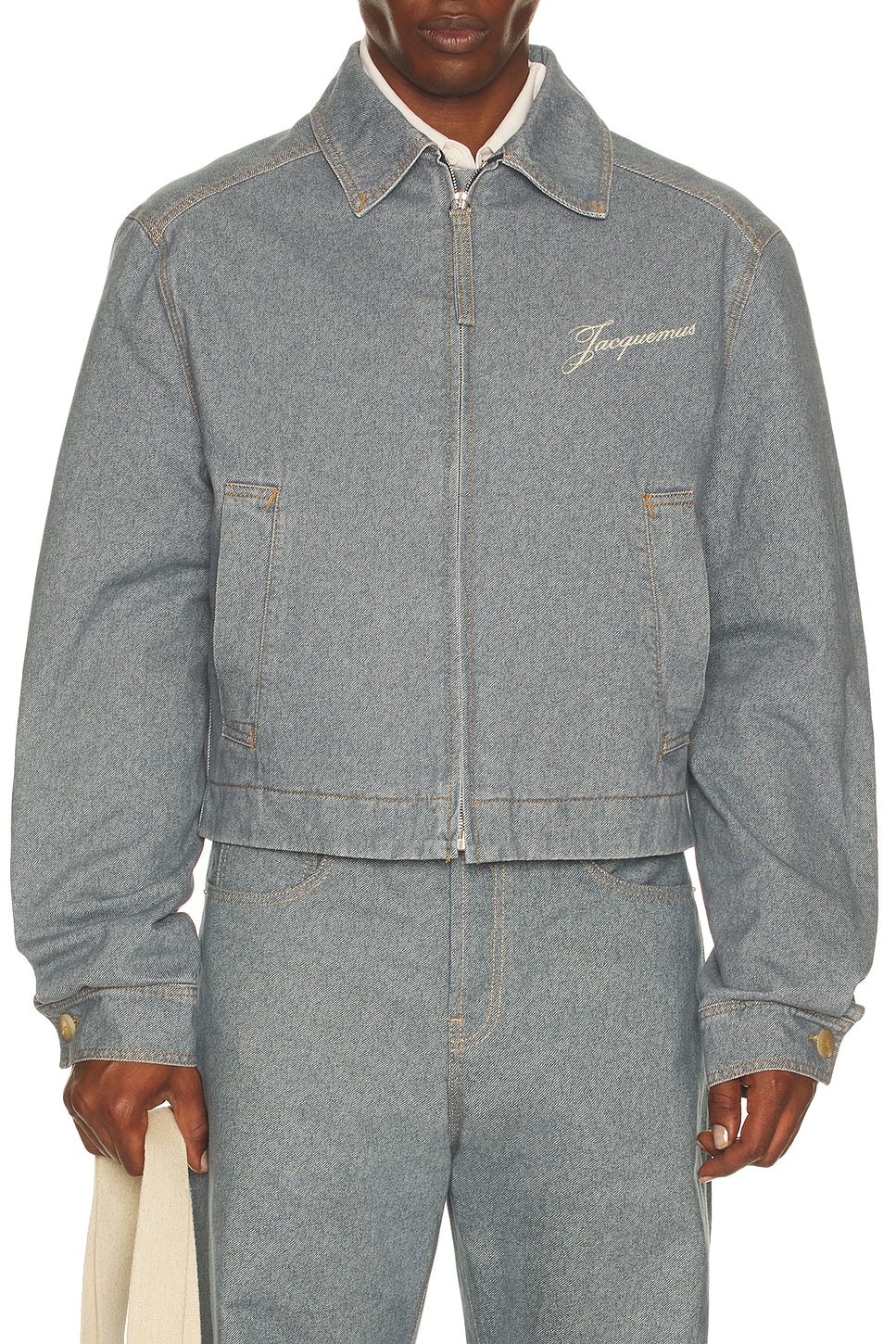 JACQUEMUS Le Veste De-nimes Canevas in Blue - Blue. 48 also in