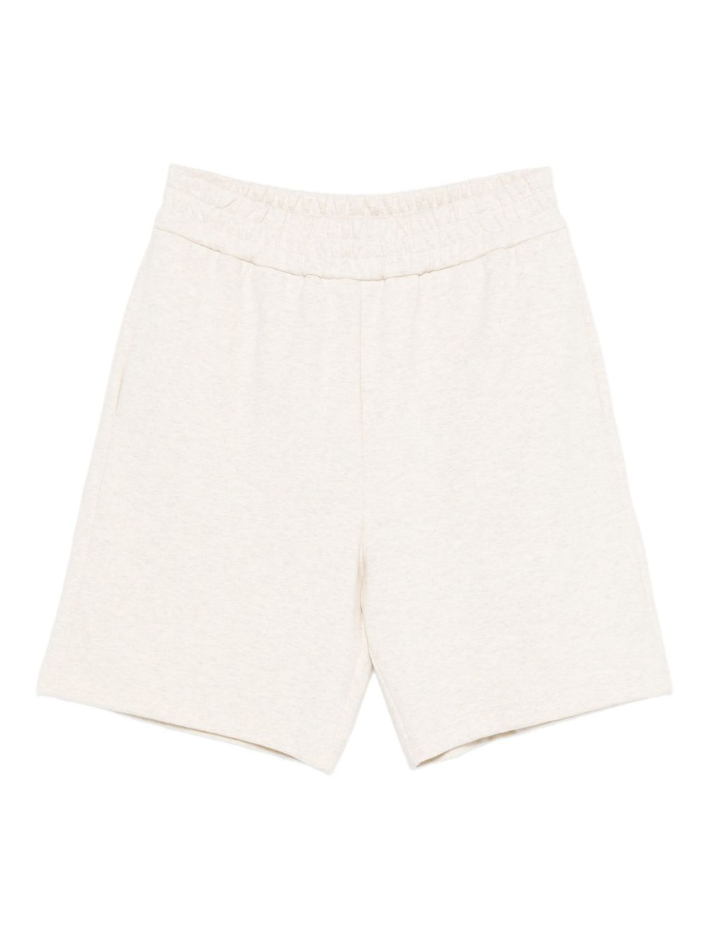 Elastic-waistband logo shorts - Neutrals