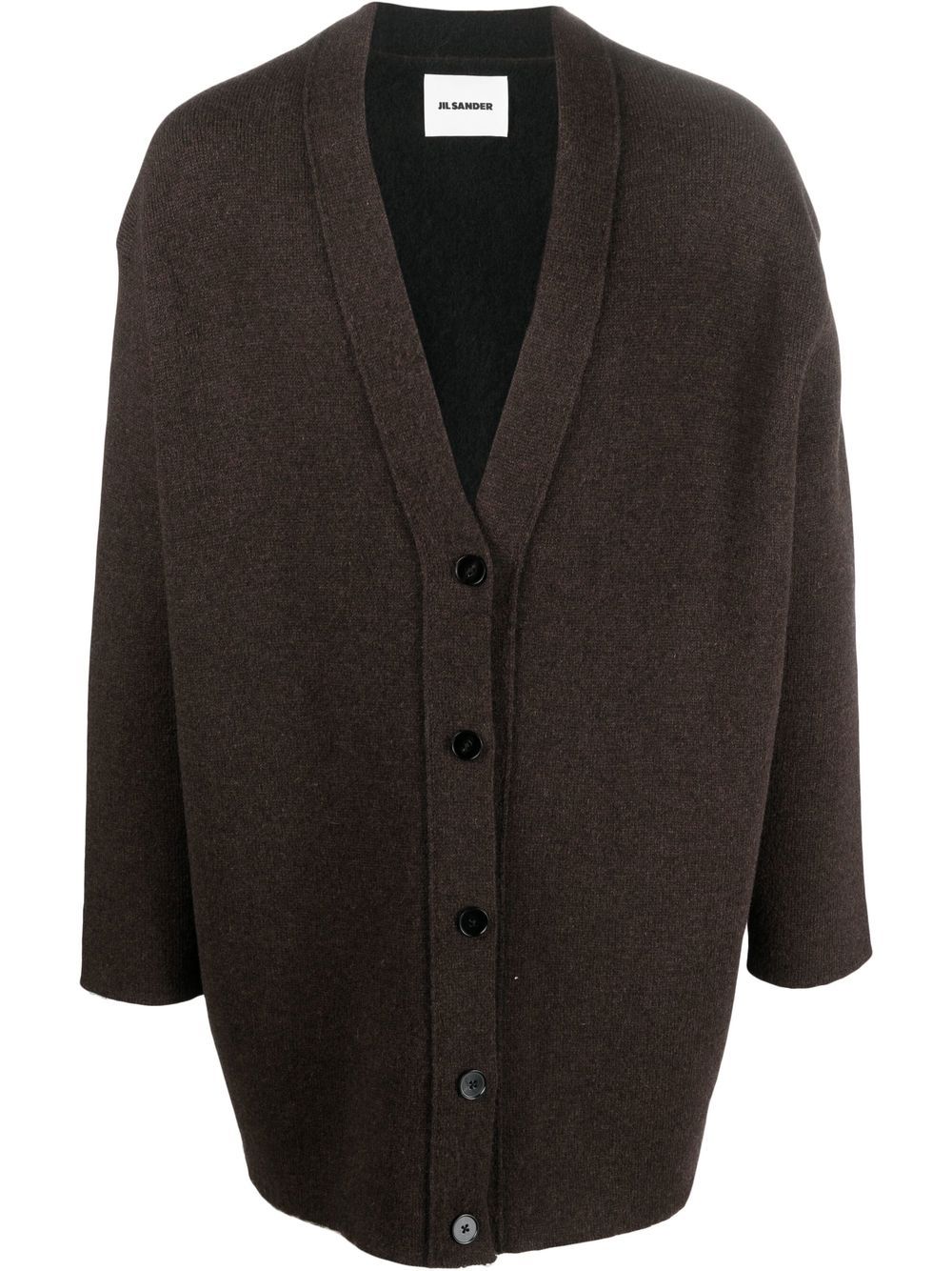 Oversize V-neck cardigan - Brown