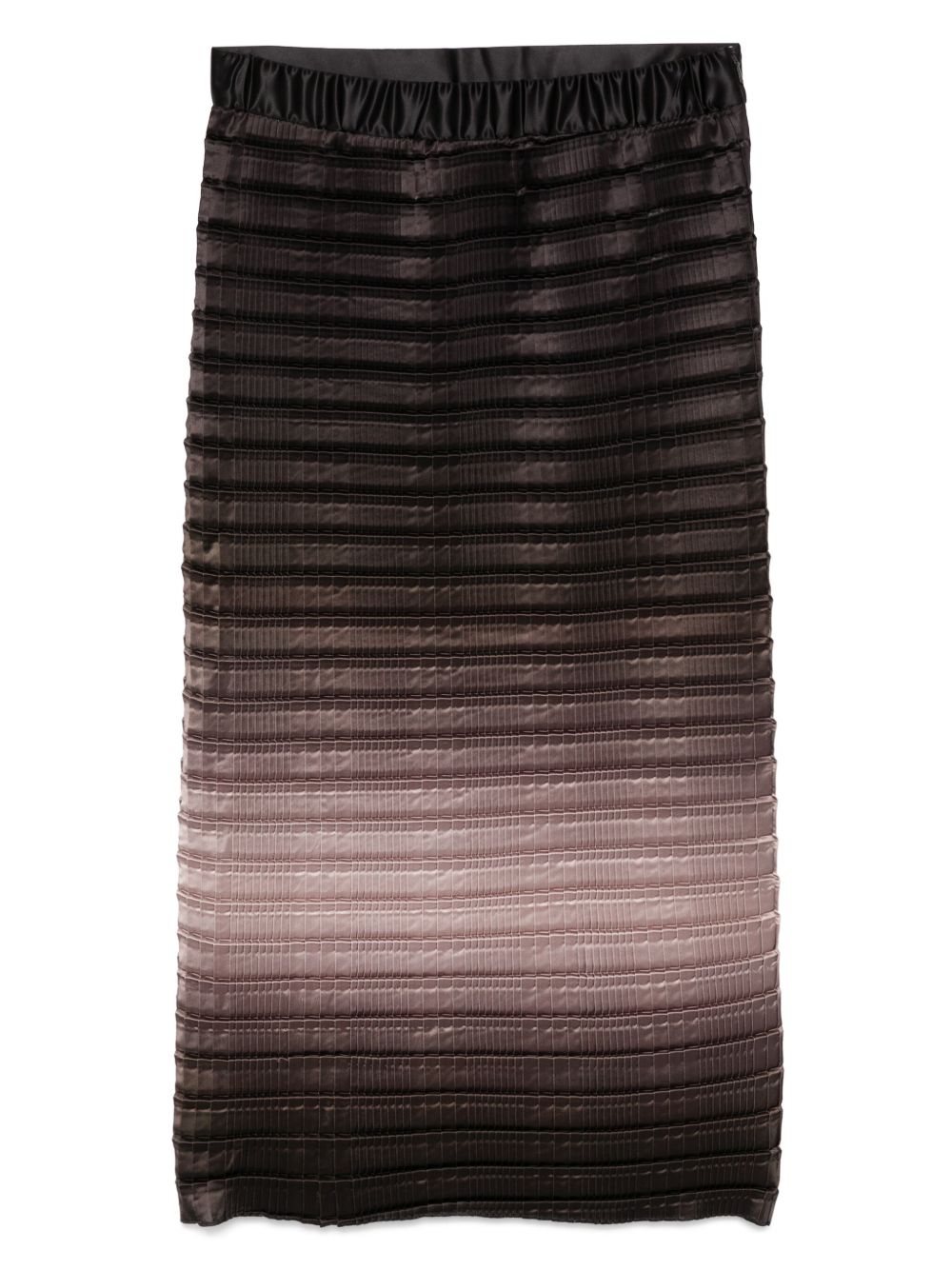 LESS hanging dye gradient printed skirt - Brown