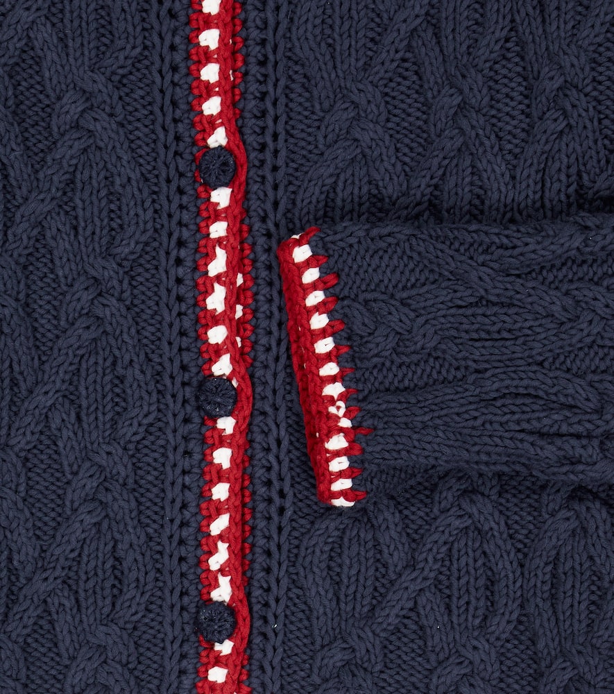 Loro Piana Kids Cable-knit cotton cardigan