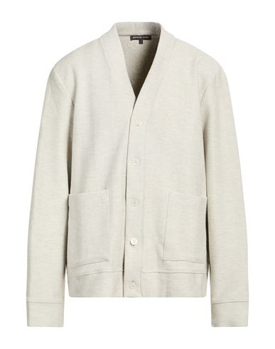 Man Cardigan Light grey Size XL Cotton, Elastane