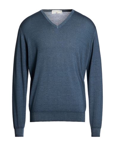 Man Sweater Navy Size 44 Merino Wool