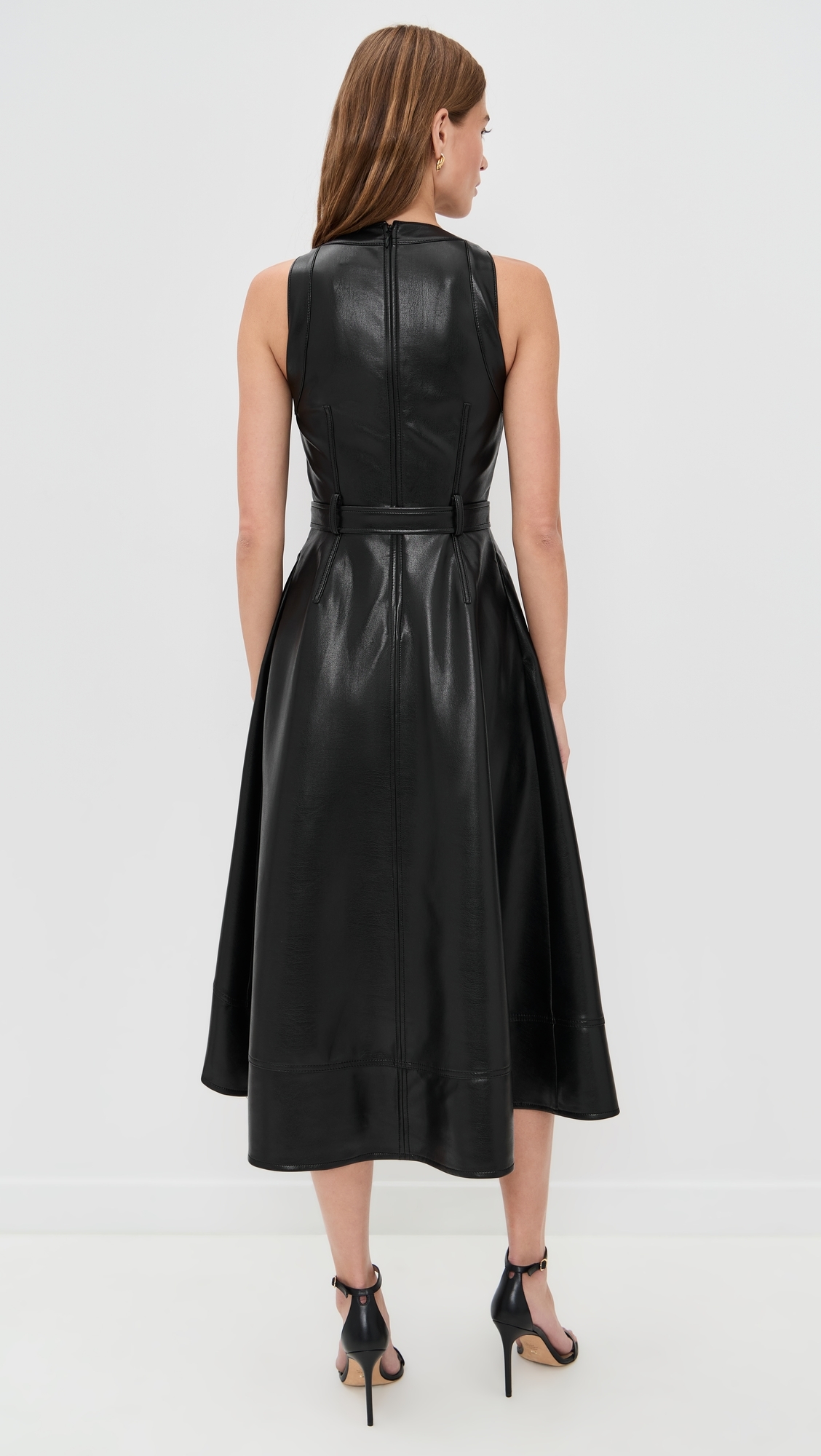 Vegan Leather Zelda Dress Black