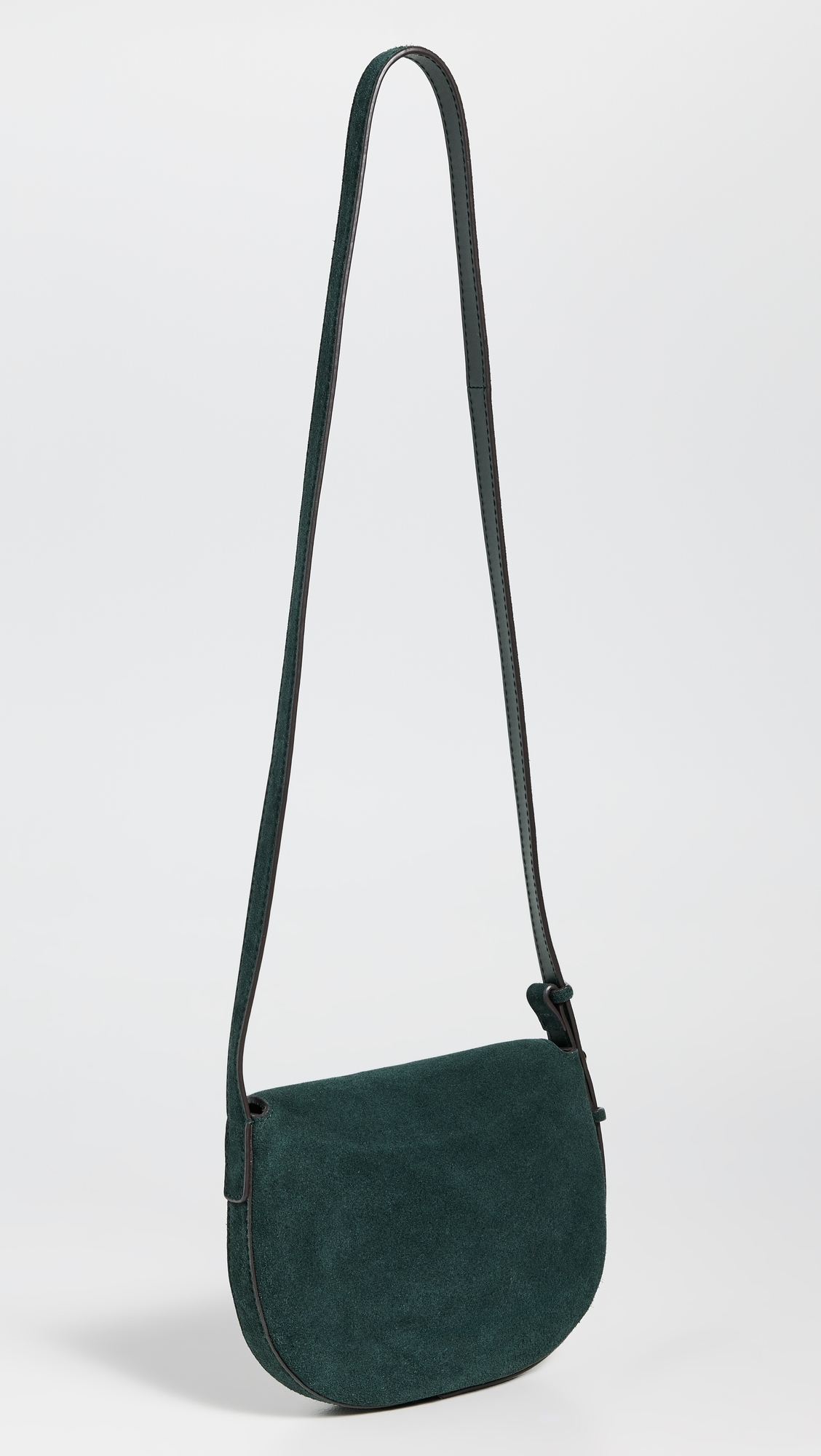 Suede Small Dakota Saddle Crossbody Bag Midnight Forest One Size