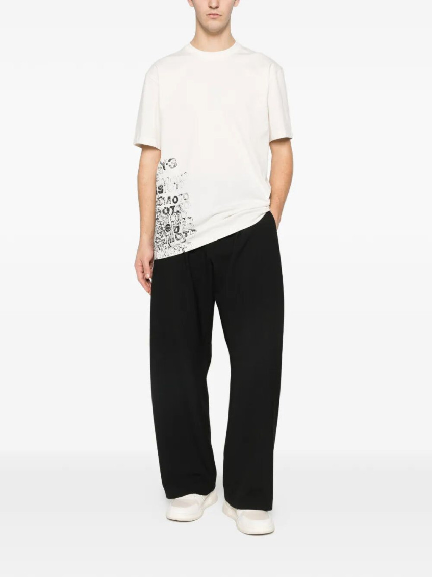 White Crewneck Printed T-Shirt