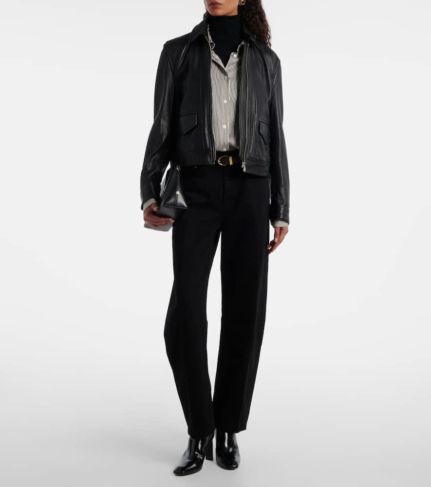 Miro high-rise barrel-leg jeans
