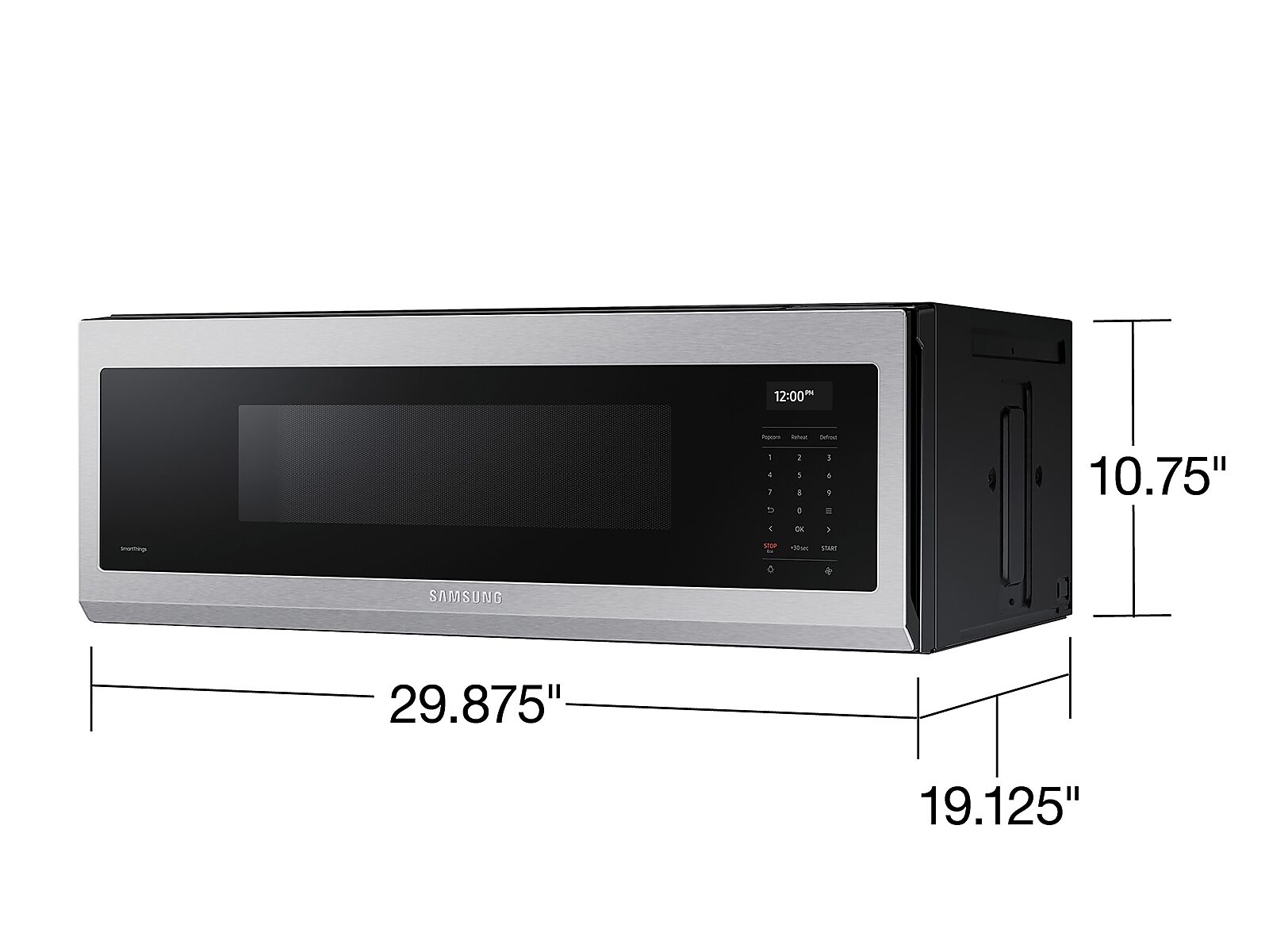 1.1 cu. ft. Smart SLIM Over-the-Range Microwave with 550 CFM Hood Ventilation, Wi-Fi & Voice Control in Stainless Steel(ME11A7710DS/AA)