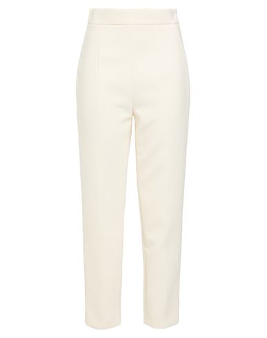 Woman Pants Ivory Size 4 Polyester, Virgin Wool, Elastane