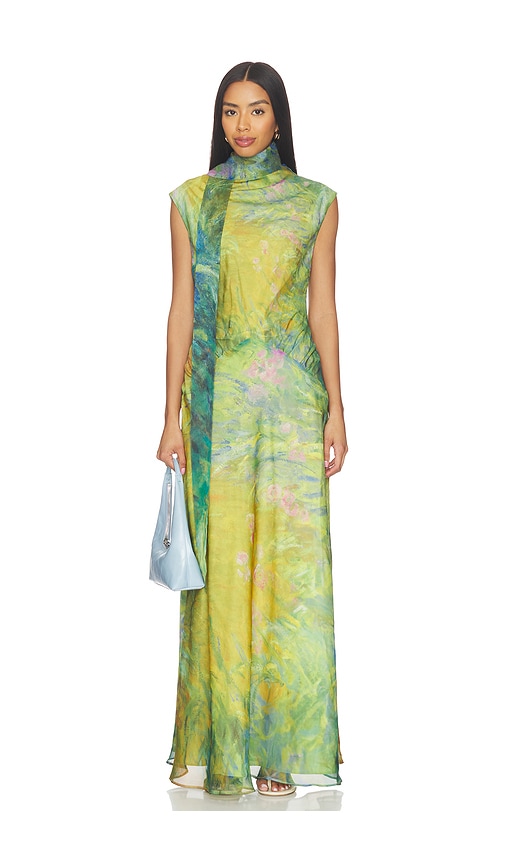 Yellow The Label Irises Monet Maxi Dress in Yellow,Green. L. Also in