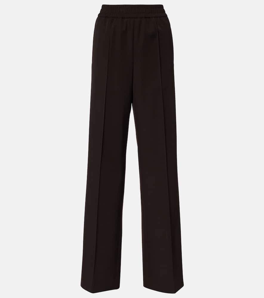 Virgin wool wide-leg pants
