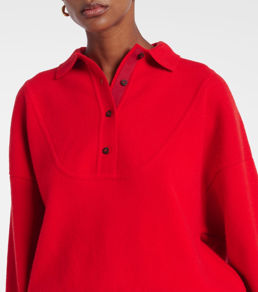 Balloon wool and cashmere polo sweater
