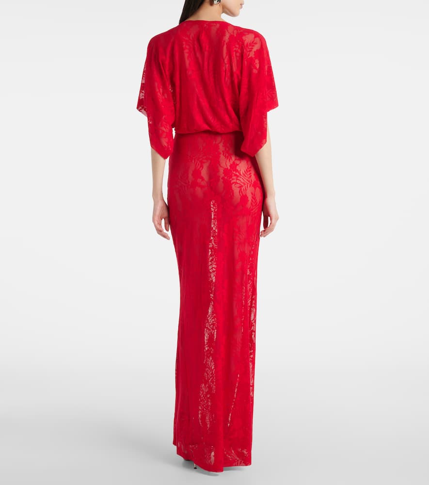 Norma Kamali Obie lace gown