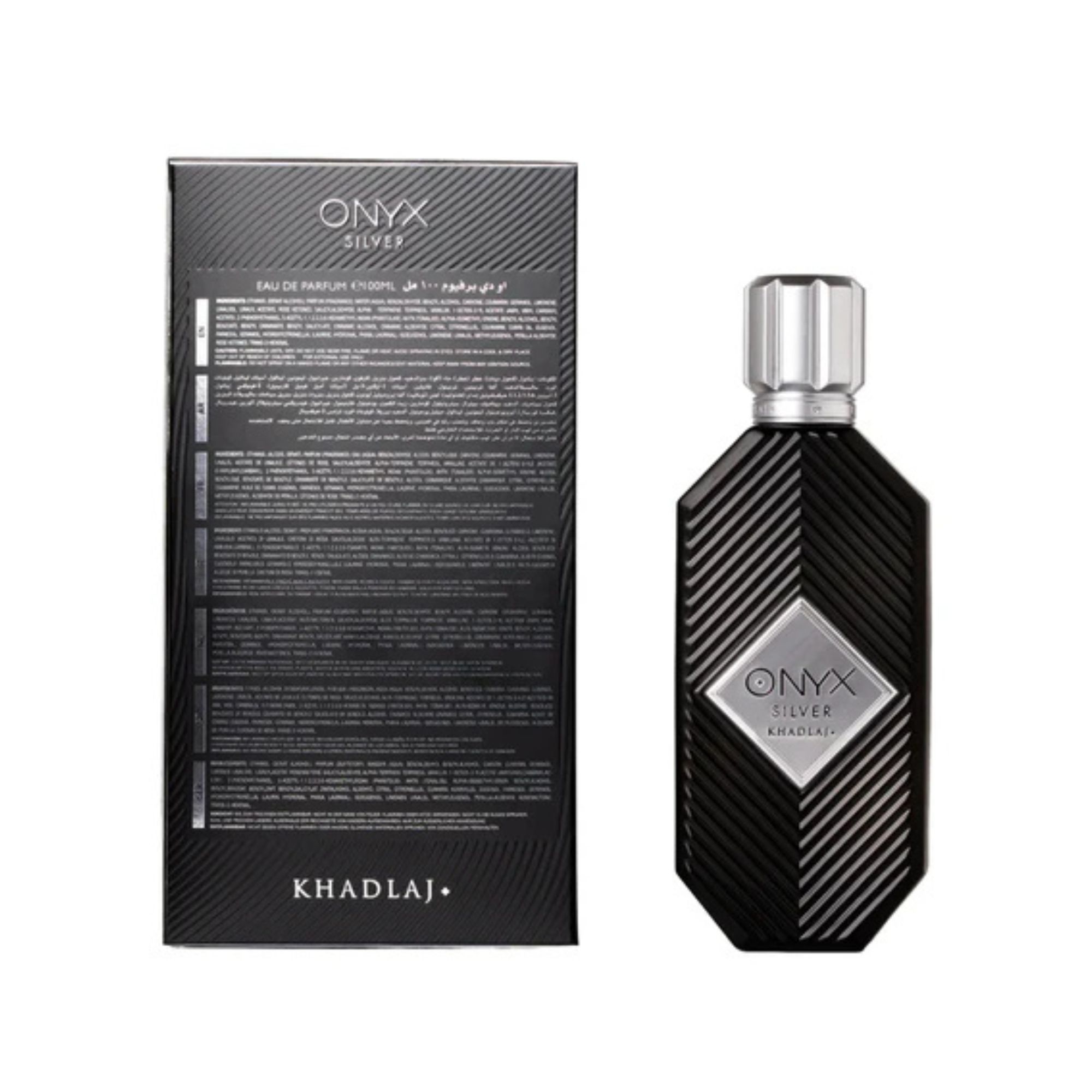 Khadlaj Perfumes Onyx Silver 100Ml Eau De Parfum Fragrance For Men And Women In Clear