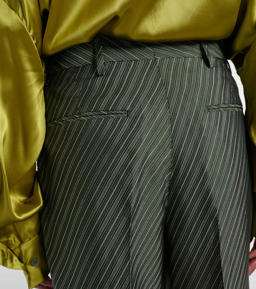 Striped high-rise wide-leg pants