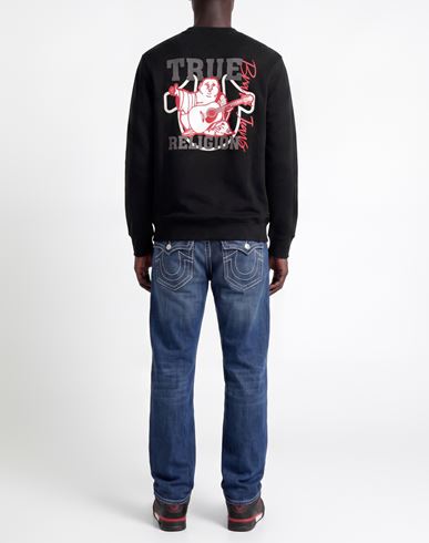 Man Sweatshirt Black Size M Cotton, Elastane