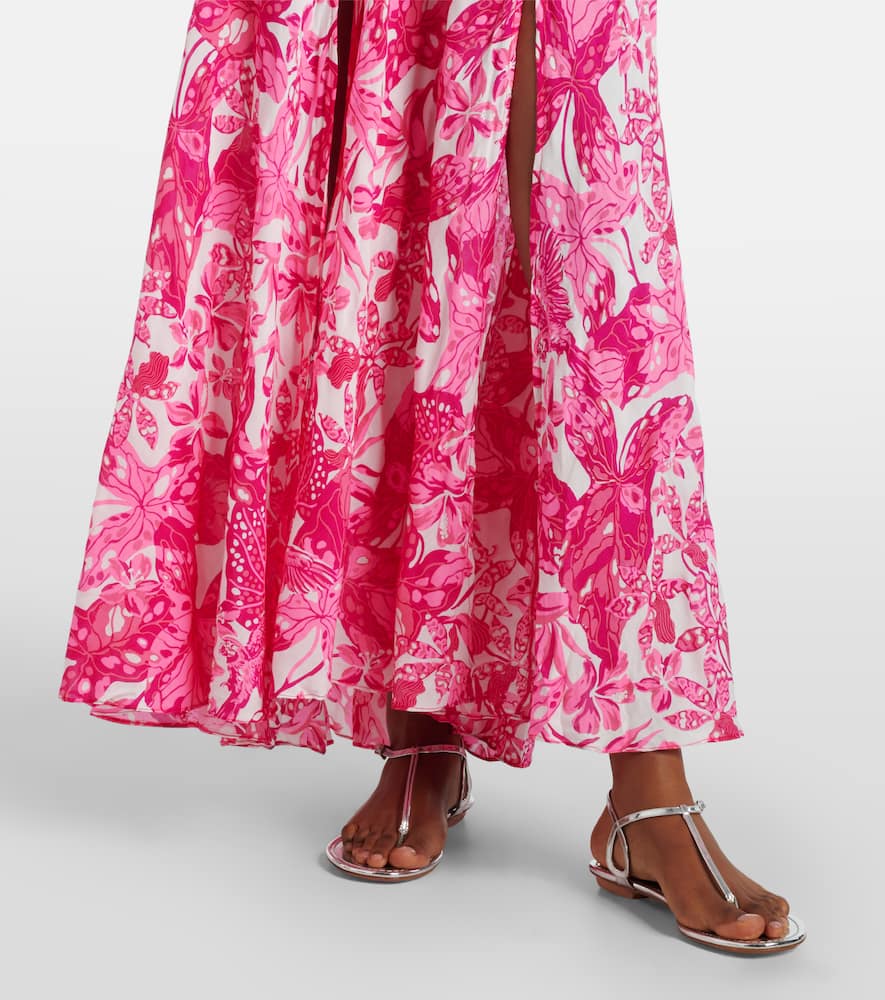 Carla printed halterneck maxi dress