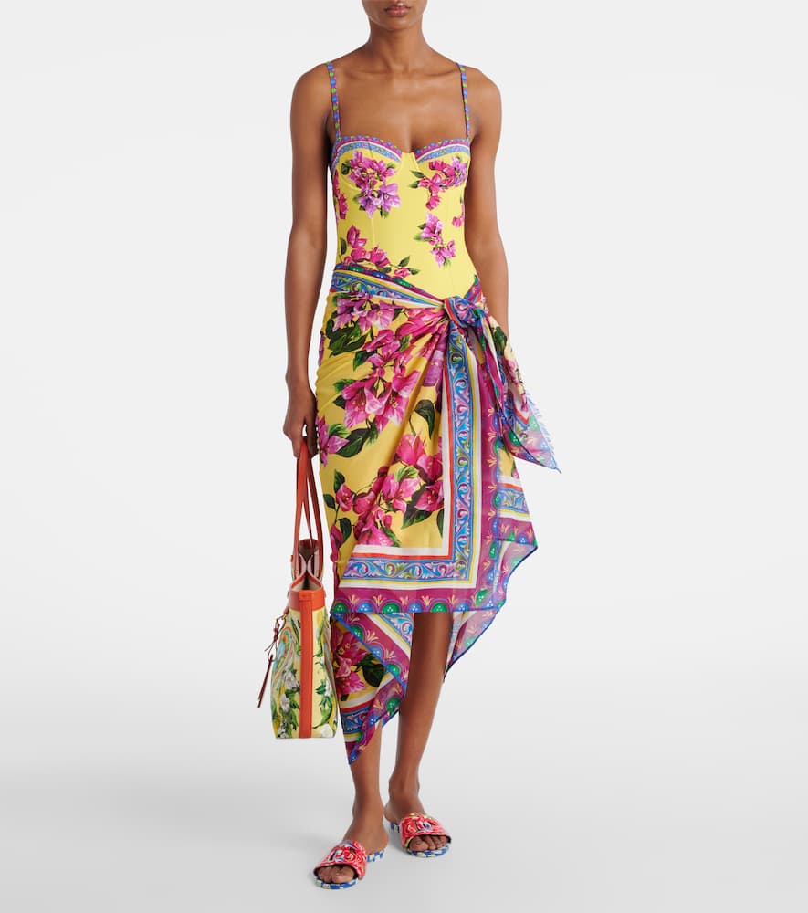 Floral cotton cover-up