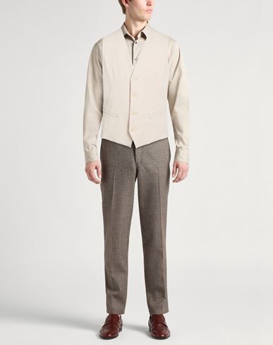 Man Tailored Vest Off white Size 36 Cotton, Polyamide, Elastane