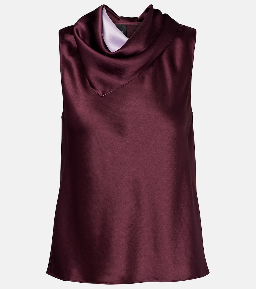 Barb draped satin top