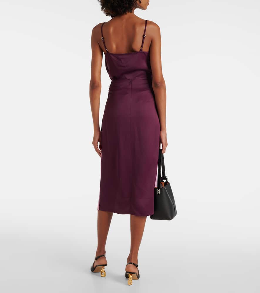 JW Anderson Colorblocked draped midi skirt