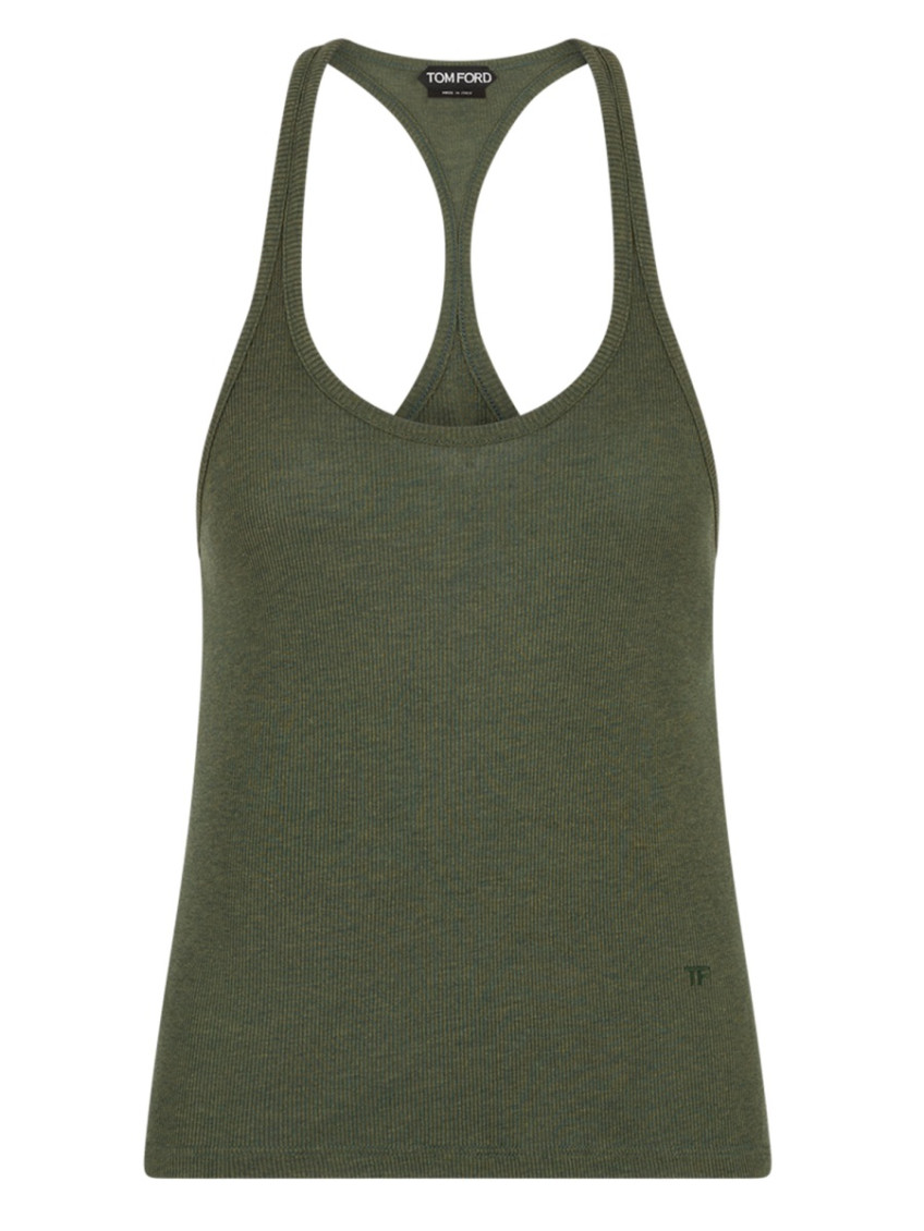 Tom Ford - logo racerback ribbed scoop neck tank