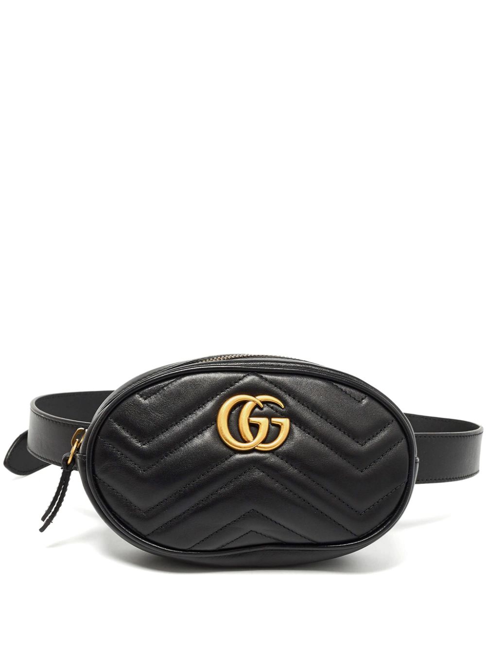 GG matelassé belt bag - Black