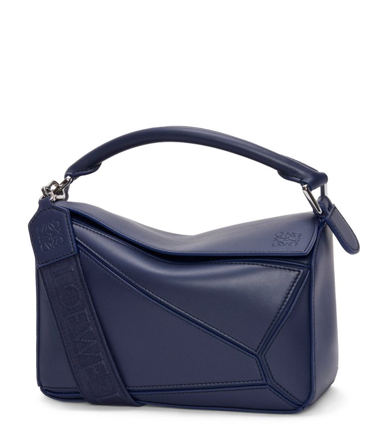 Small Puzzle Edge Top-Handle Bag