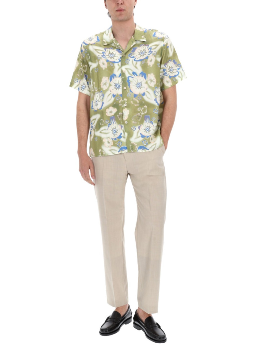 Green Relaxed Floral Shirt
