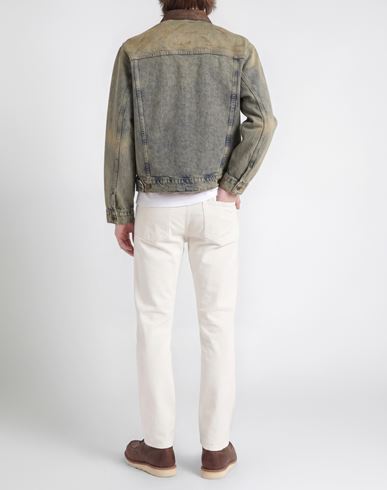Man Denim outerwear Blue Size M Cotton, Hemp, Calfskin
