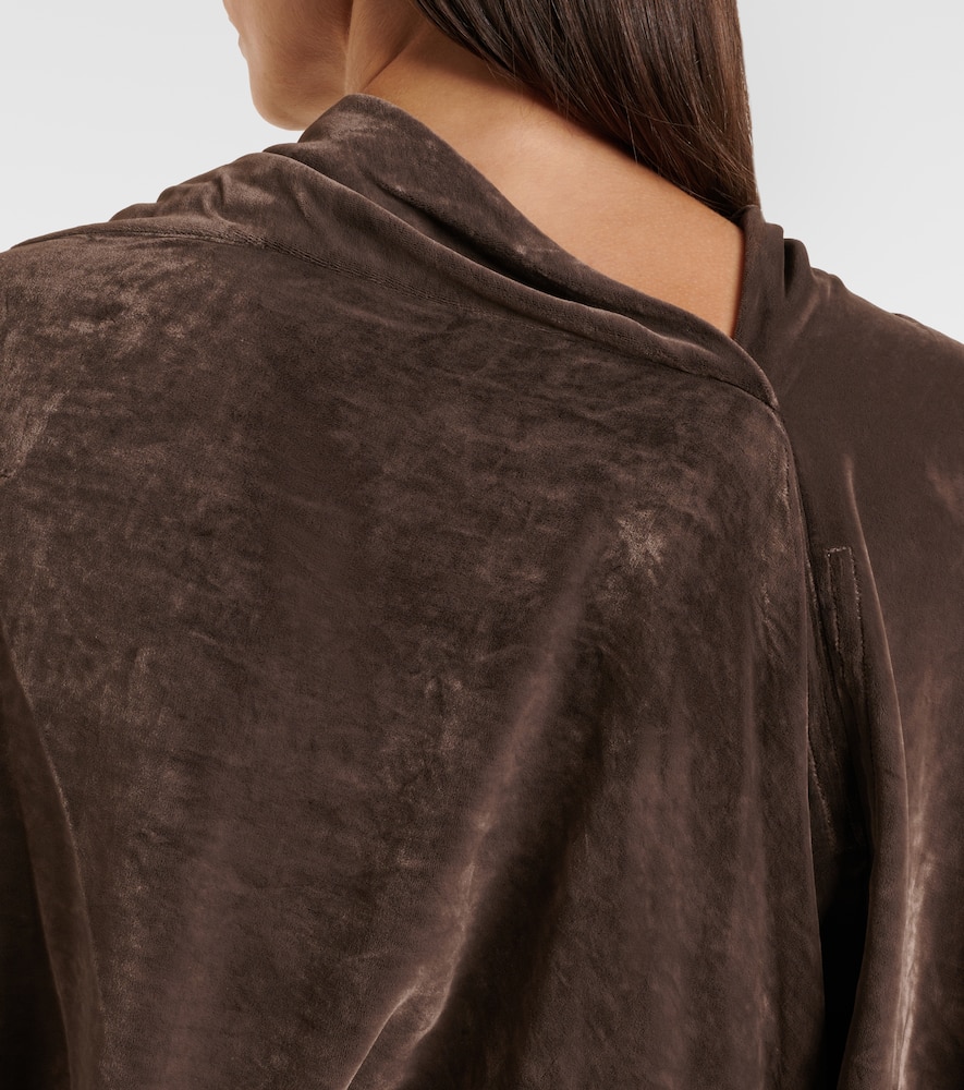 Draped crêpe top